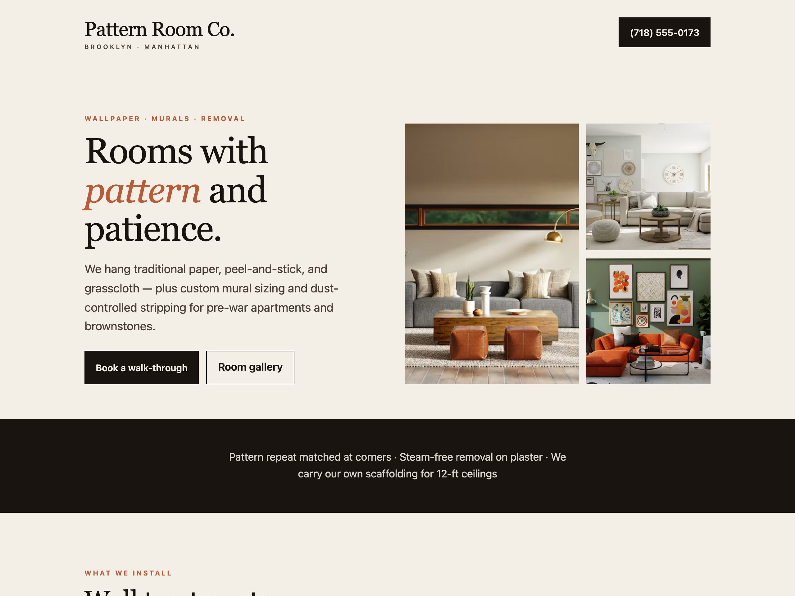 Pattern Room Co. — built with Nanopage