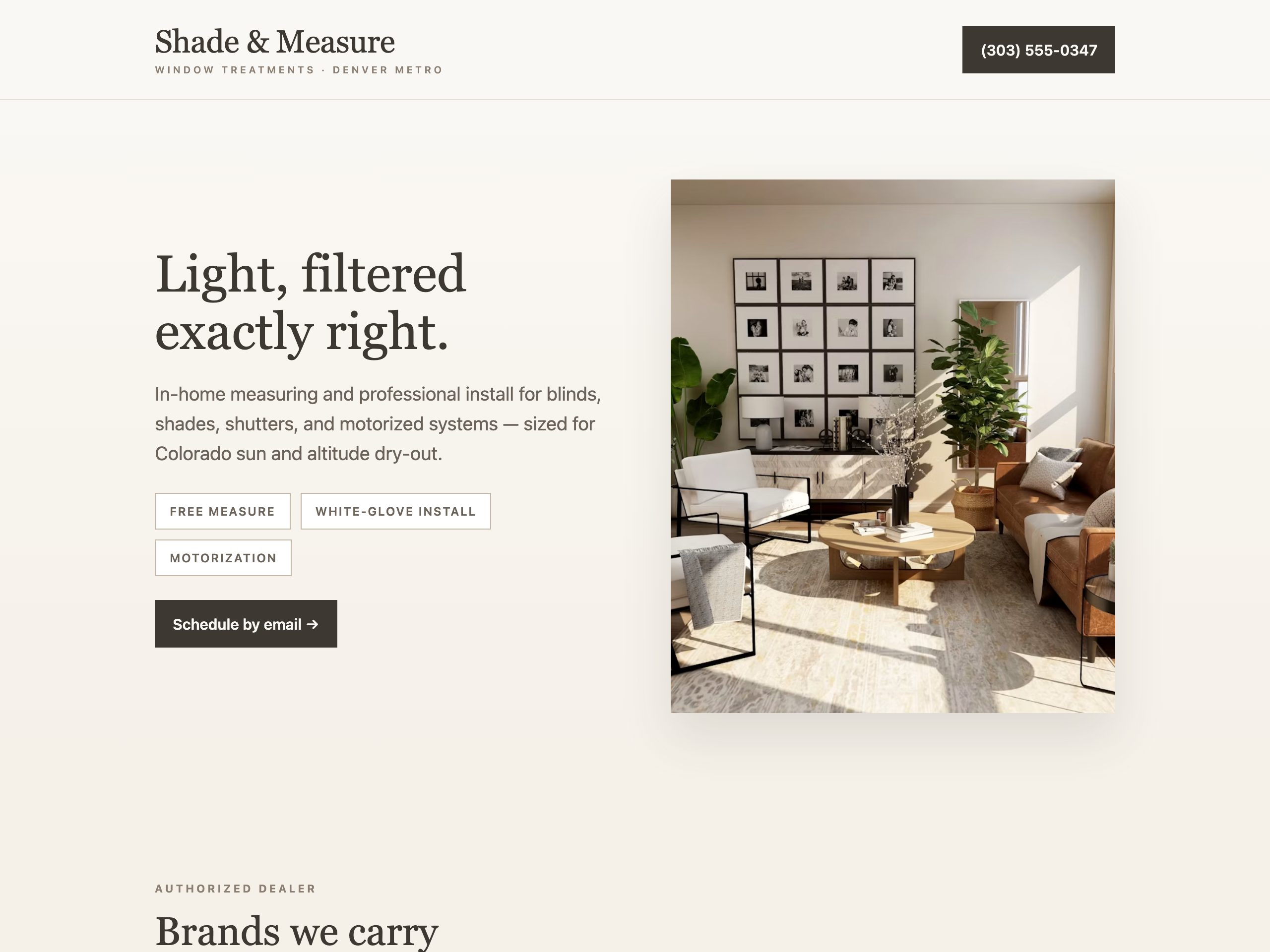 Shade & Measure — built with Nanopage